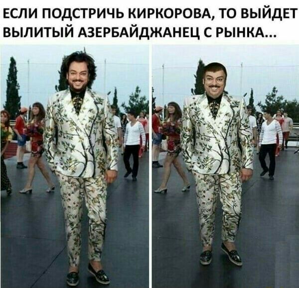 если подстричь КИРКОРОВА то выйдет вылитый АЗЕРБАЙДЖАНЕЦ с РЫНКА