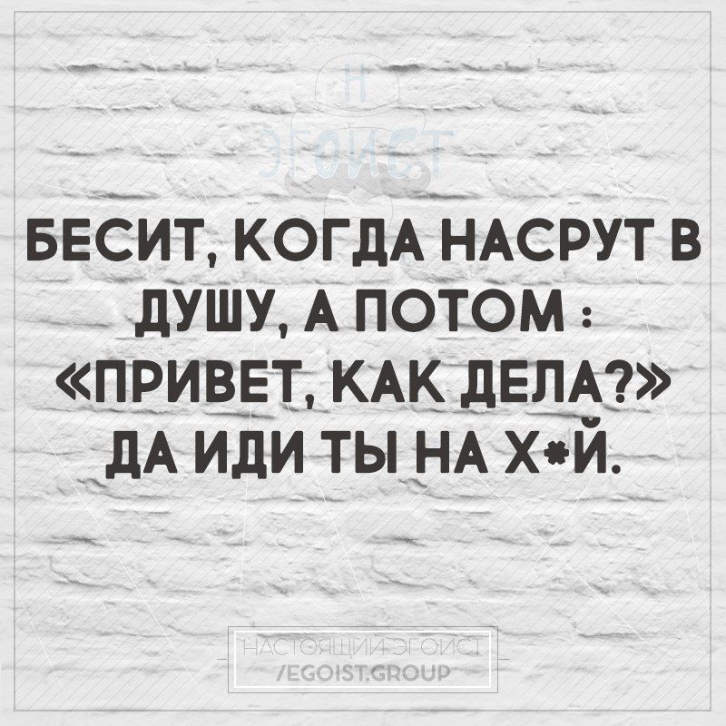 весит когдА НАСРУТ в душу А потем привет КАК дЕЛАз дА иди ты НА хТй