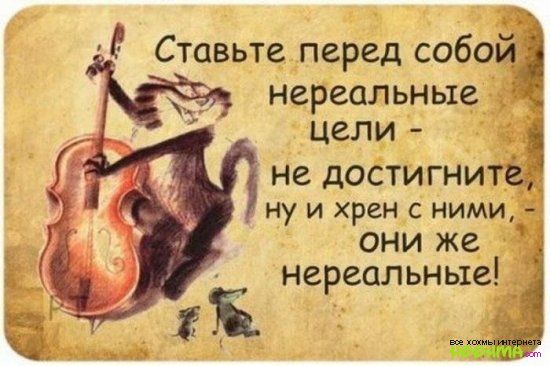нереальные цели не достигнит ну и хрен с ними они же нереальные _ Ставьте перед собойі