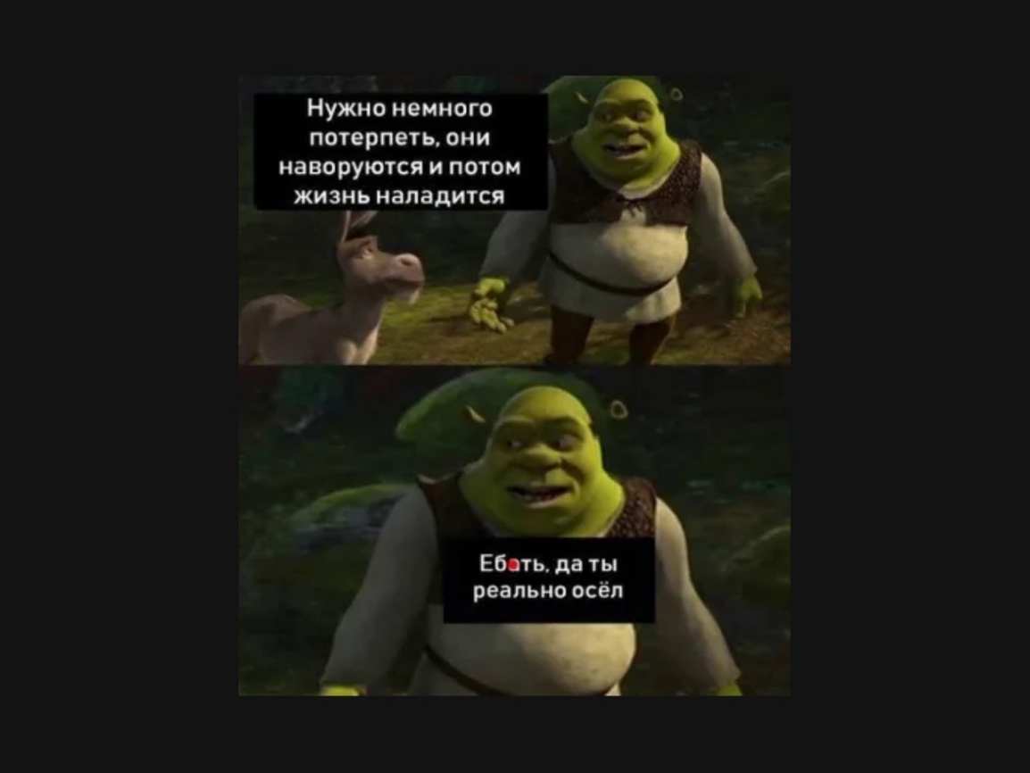 Нужно немного потерпеть они НВВОРУЮТСЯ И ПОТОМ ЖИЗНЬ НЗПЗДИТСЯ 7 ёё Еботь да ты реально осёл