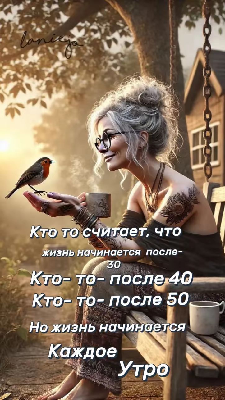Кто то считает, что жизнь начинается после- 30 Кто- то- после 40 Кто- то- после 50 Но жизнь начинается Каждое Утро