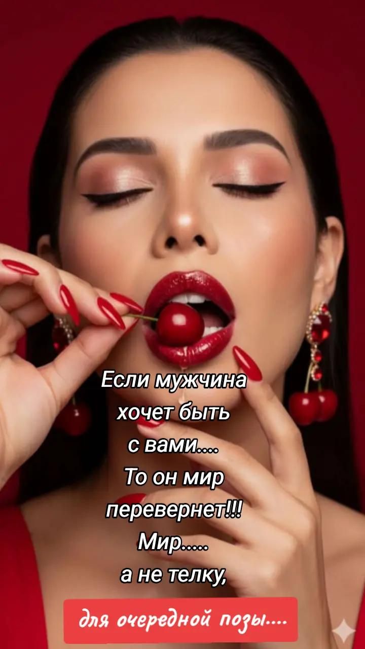 Если мужчина хочет быть с вами.... То он мир перевернет!!! Мир..... а не телку, для очередной позы...