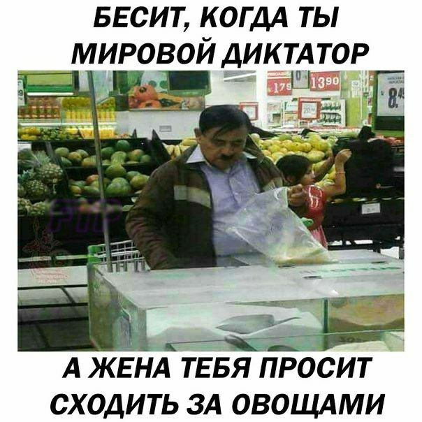 БЕСИТ КОГДА ТЫ МИРОВОЙ ДИК ТА ТОР А ЖЕНА ТЕБЯ ПРОСИТ СХОДИТЬ ЗА ОВОЩАМИ