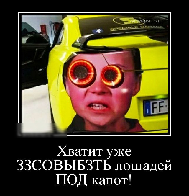 Хватит уже ЗЗСОВЫБЗТЬ лошадей ПОД капот