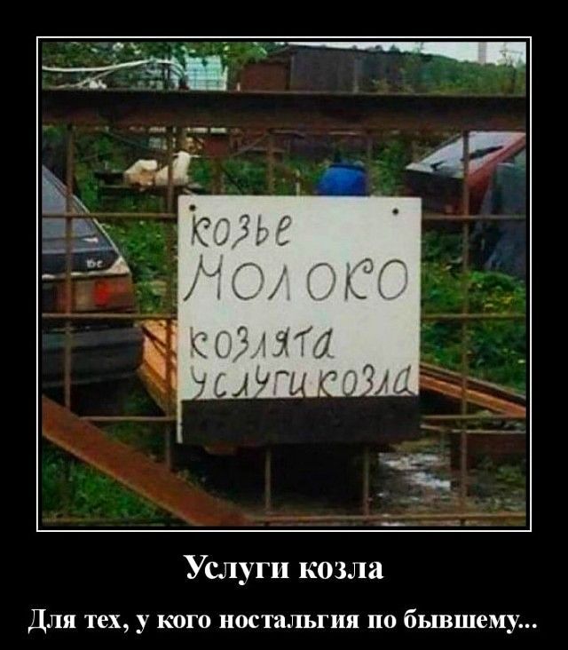 Услуги козла Для тех у кого ностальгия по бывшему