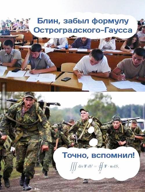Блин забыл формулу ОстроградскогоГаусса Ъ _