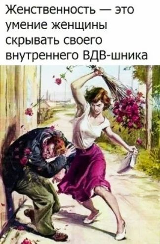 Женсгвенносгь это умение женщины скрывать своего внутреннего ВДВ шника