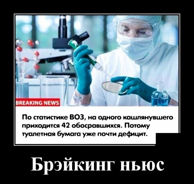 МЕЛКШБ НЕШ По статистике ВОЗ на одиого кдшляиувшего приходится 42 обосравшихкя Потому полетная бумага уже почти дефлциг Брэйкинг ньюс