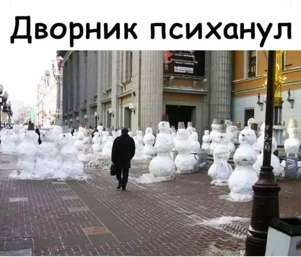 Дворник психанул