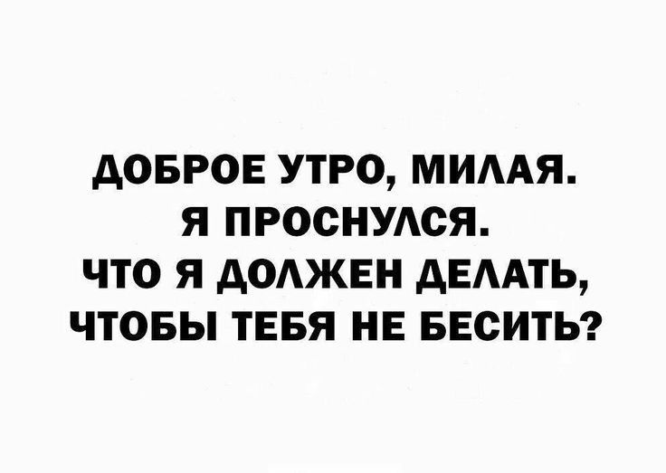 АОБРОЕ УТРО МИААЯ я ПРООНУАОЯ ЧТО Я АОАЖЕН АЕААТЬ ЧТОБЫ ТЕБЯ НЕ БЕСИТЬ