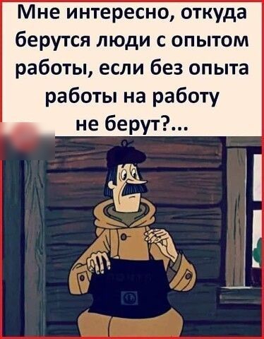 Мне интересно откуда берутся люди с опытом работы если без опыта работы на работу не берут