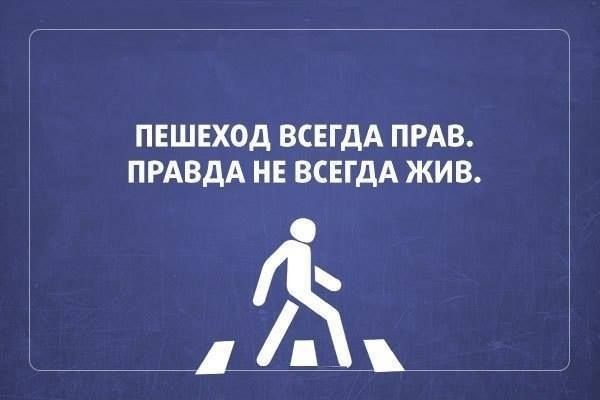 ПЕШЕХОД ВСЕГДА ПРАВ ПРАВДА НЕ ВСЕГДА ЖИВ лп