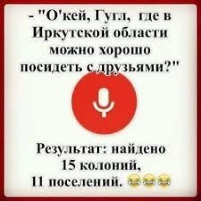 Окей Гугл где в Иркутской области можно хорошо посидеть с пьями Результат найдено 15 колоний поселений в