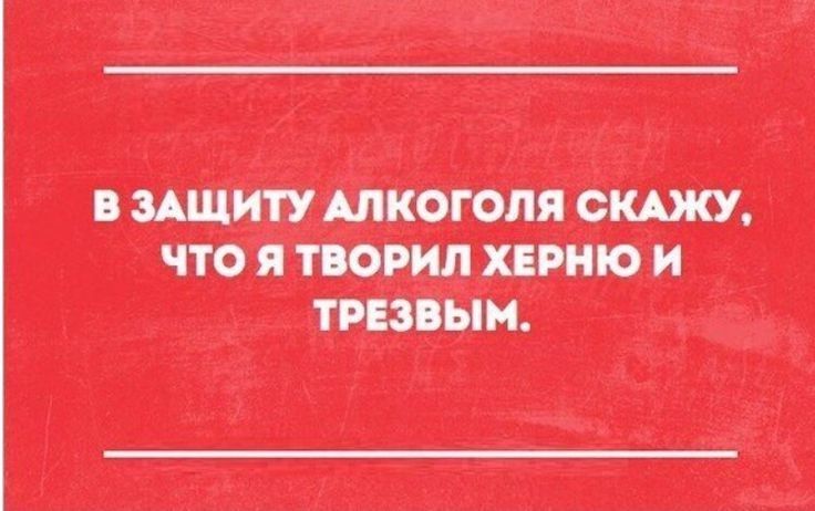 ВЗАЩИТУ АЛКОГОЛЯ СКАЖУ ЧТО Я ТВОРИЛ ХЕРНЮ И