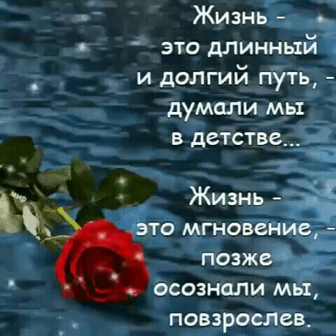 Жизнь ъ это длинный и долгий путь думали мы вдетстве і в _ Жизнь это мгновение позжедд осознали мы повзрослев