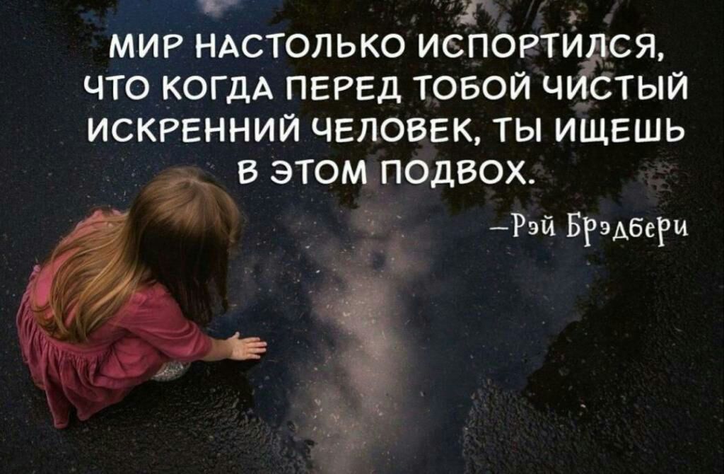 д МИР НАСТОЛЬКО ИБПОРТИ _СЯ ЧТО КОГДА ПЕРЕД ТОБОЙ Ч СТЫЙ ИСКРЕННИЙ ЧЕЛОВЕК ТЫ ИЩЕШЬ В ЭТОМ ПОДВОХ вы Рэй БРэАбеРи