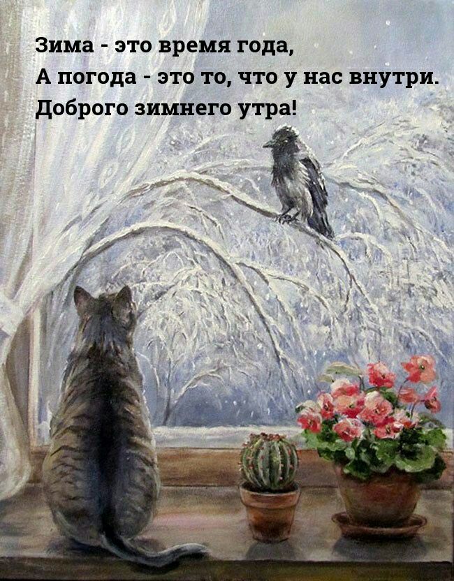 Зима это время года А погода это то что у нас внутри доброго зимнего утра