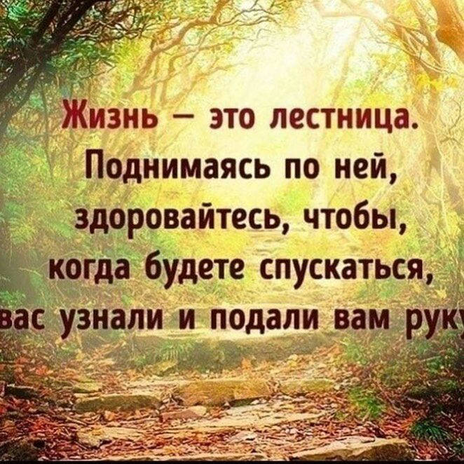 изнь это лестница Поднимаясь по ней