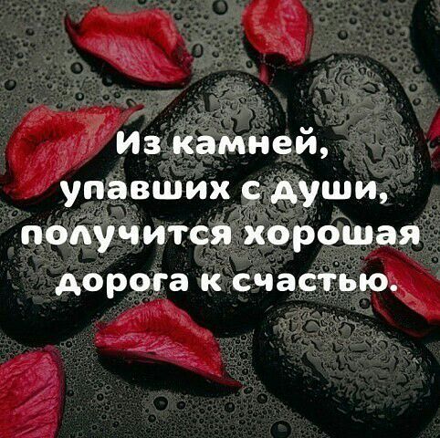 Изкамней, упавших сдуши, получится хорошая дорога к счастью: