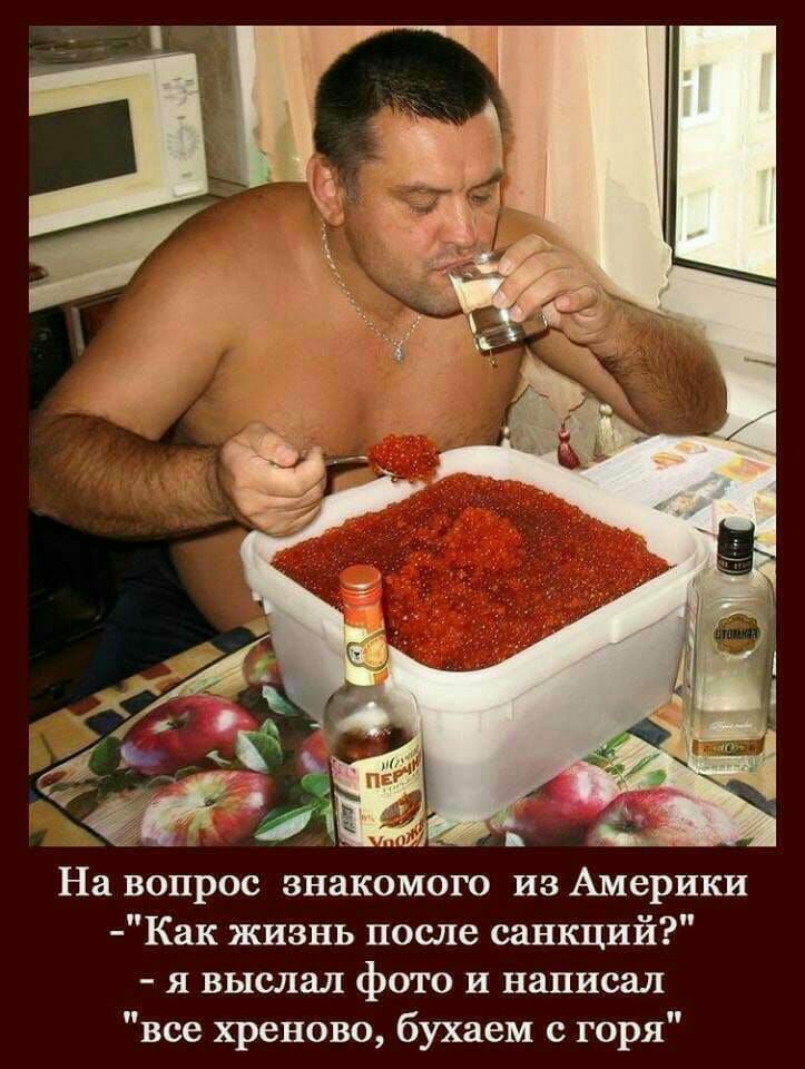 Как жизнь после санкций я выслал фото и написал все хреново бухаем с горя