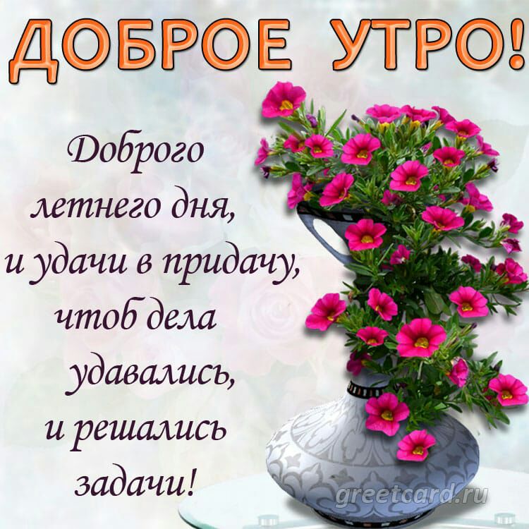ЁЪ9Ё УТЕ99 доброго летнего дня и удачи в придачу чтобдела удавались и решались задачи