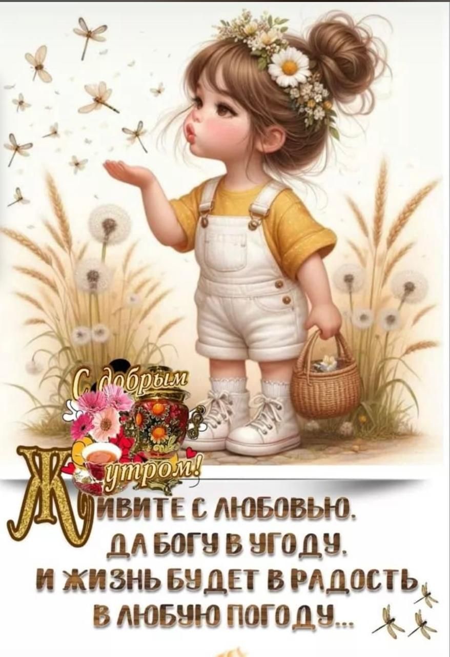 С добрым утром!
Живите с любовью. Да Богу в угоду. И жизнь будет в радость, в любую погоду...