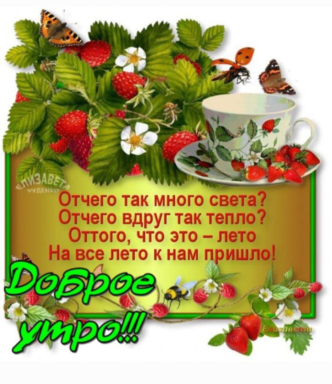 Отчего так много света? Отчего вдруг так тепло? Оттого, что это – лето На всё лето к нам пришло! Доброе утро!!!