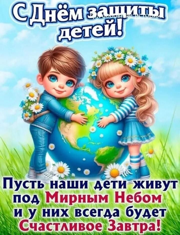 С Днём защиты детей! Путь наши дети живут под Мирным Небом и у них всегда будет Счастливое Завтра!