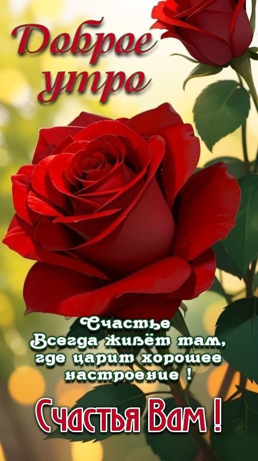 Доброе утро
Счастье
Всегда живёт там,
где царит хорошее
настроение!
Счастья Вам!
