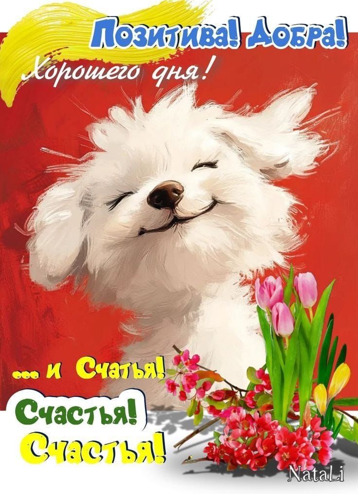 Позитива! Добра!
Хорошего дня!
... и Счастья!
Счастья! Счастья!