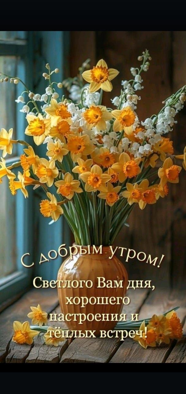 С добрым утром! Светлого Вам дня, хорошего настроения и тёплых встреч!