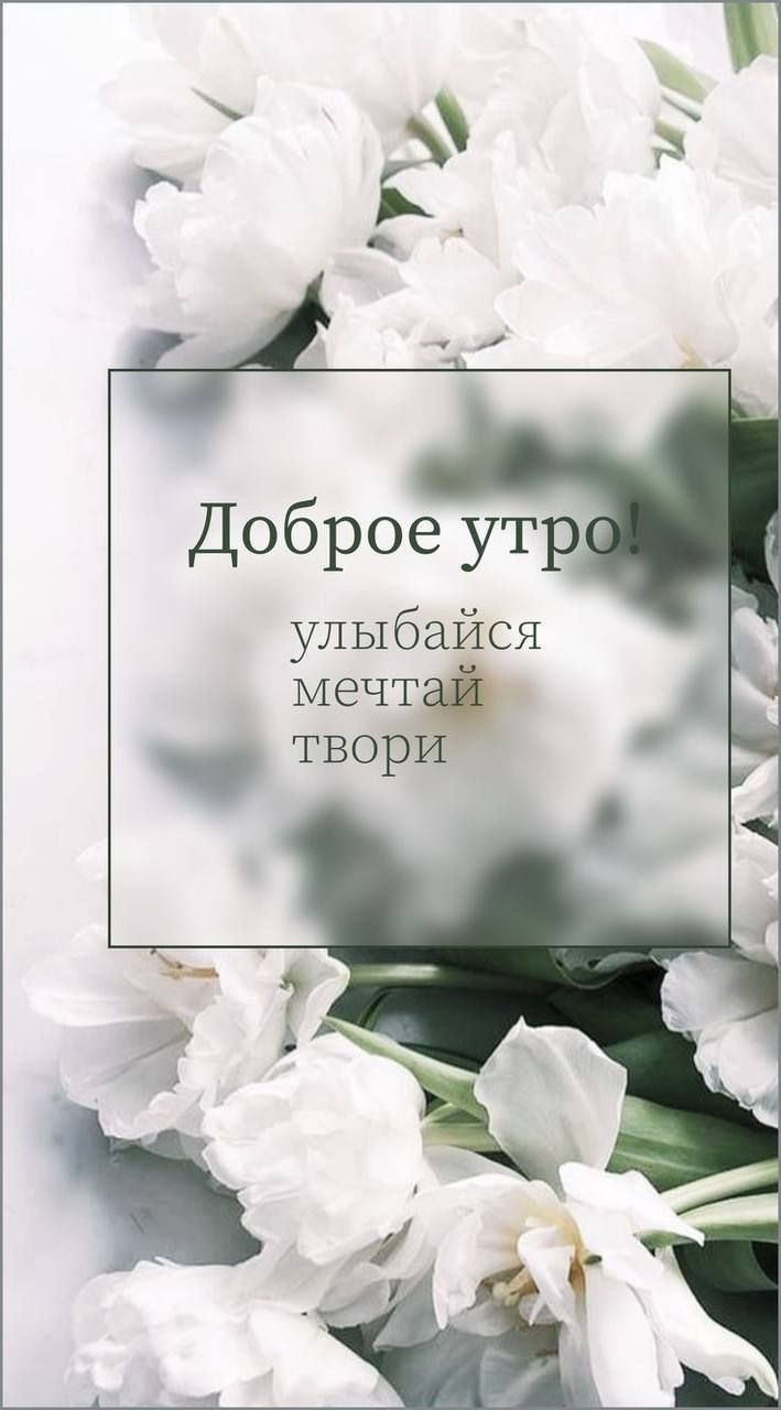 Доброе утро! улыбайся мечтай твори