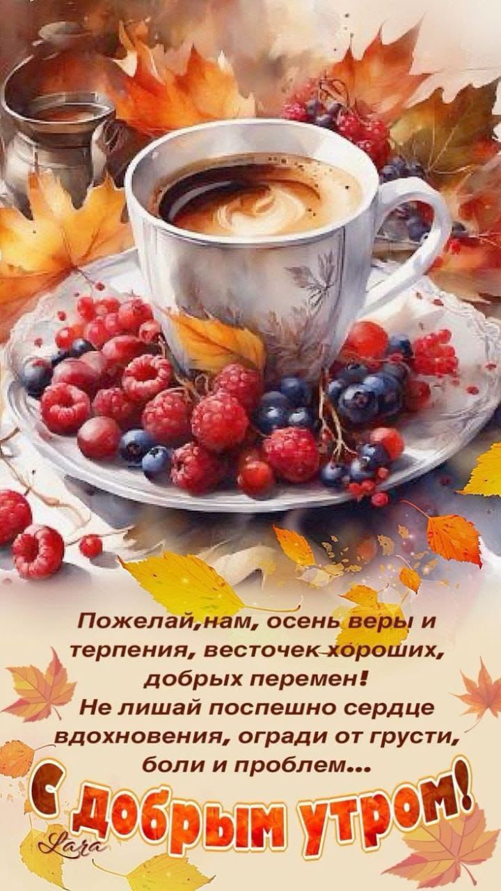Пожелай нам, осень веры и терпения, весточек хороших, добрых перемен! Не лишай поспешно сердце вдохновения, огради от грусти, боли и проблем... С добрым утром!