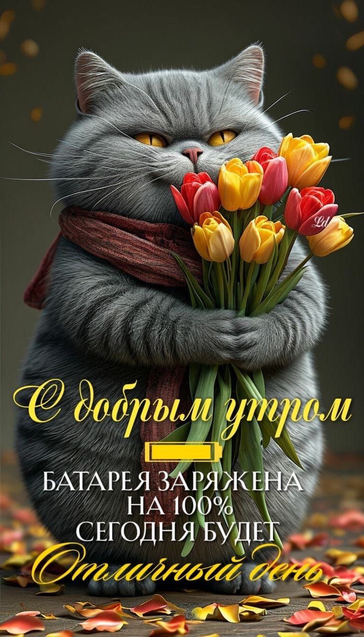 С добрым утром
Батарея заряжена на 100%
Сегодня будет отличный день