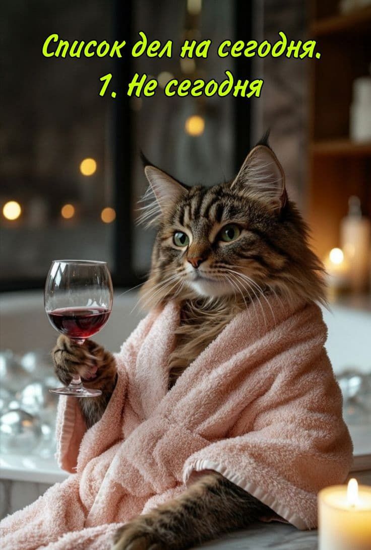 Список дел на сегодня. 1. Не сегодня
