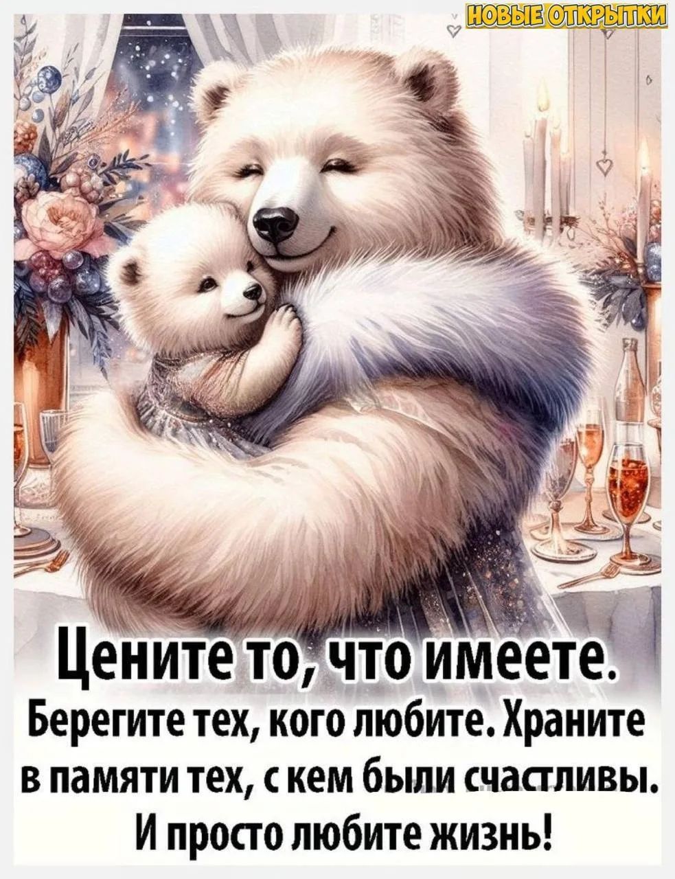 Цените то, что имеете. Берегите тех, кого любите. Храните в памяти тех, с кем были счастливы. И просто любите жизнь!