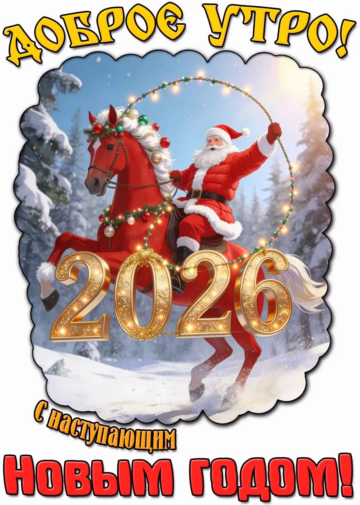 Доброе утро! 2026 С наступающим Новым годом!