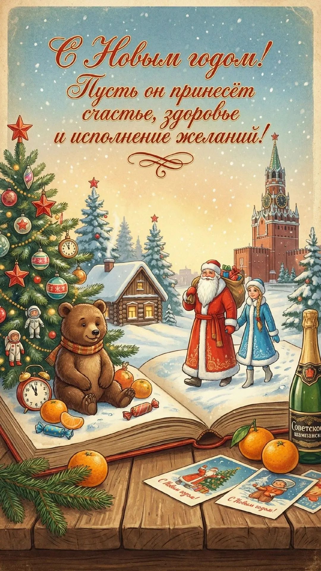 С Новым годом! Пусть он принесёт счастье, здоровье и исполнение желаний!
