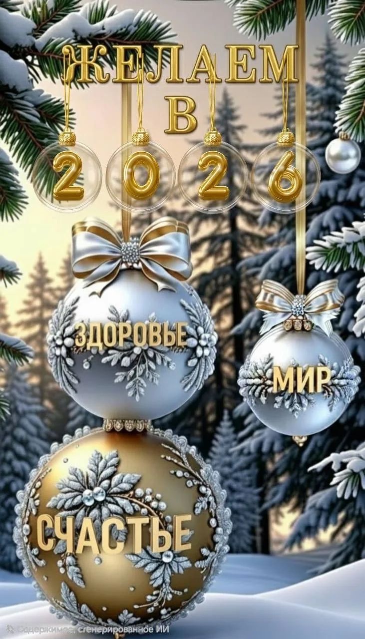 ЖЕЛАЕМ В 2026 ЗДОРОВЬЕ МИР СЧАСТЬЕ