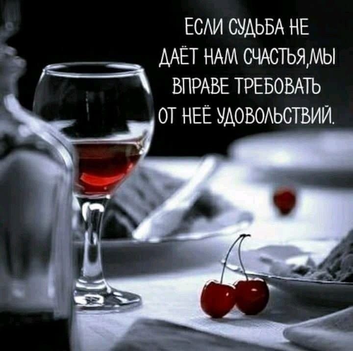 Если судьба не даёт нам счастья мы   вправе требовать от нее удовольствий.