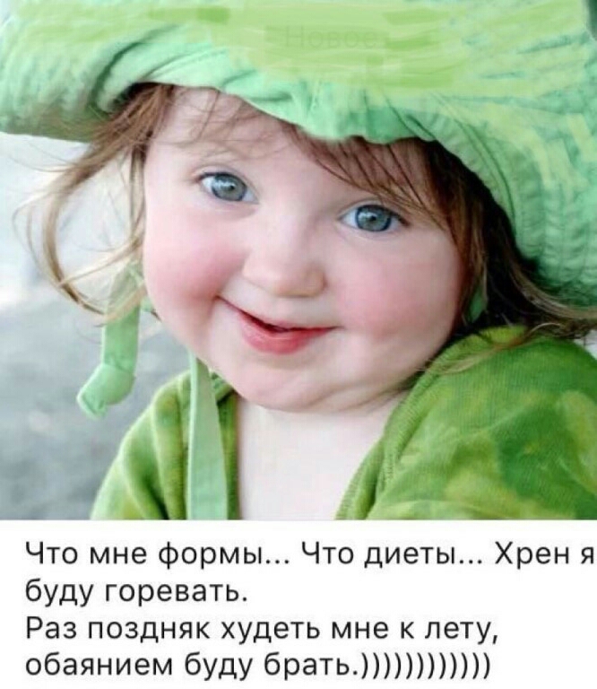 Что мне формы Что диеты Хрен я буду горевать Раз поздняк худеть мне к лету обаянием буду брать