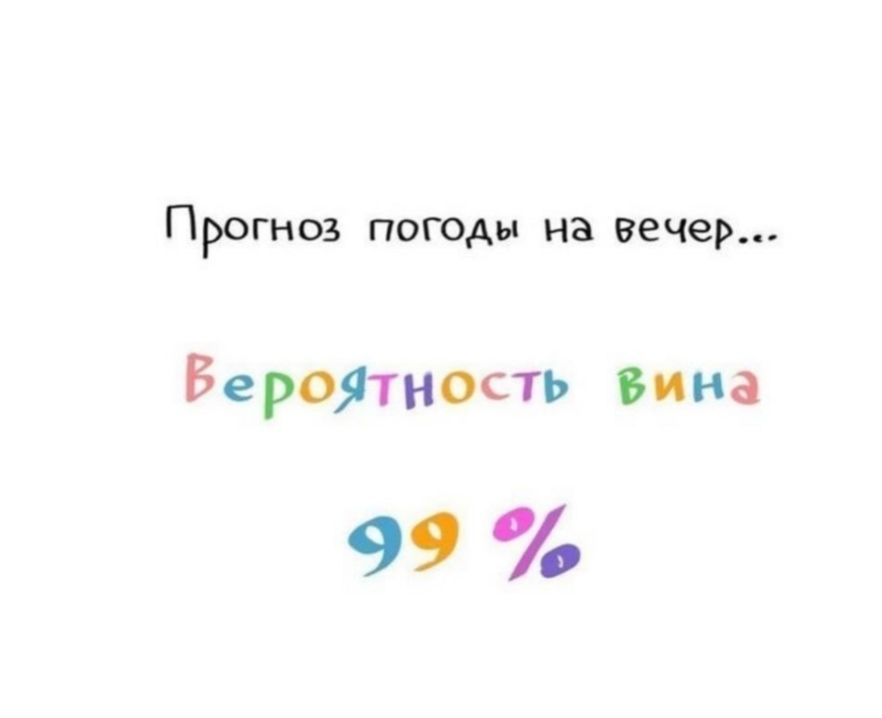 Прогноз погоды на вечер БерОЯТНОСть Вина 99
