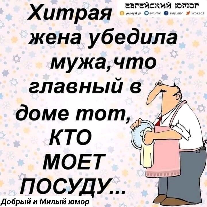еврейский комар тыщщ шунты шаман Хитрая жена убедила мужа что главный 3 Р доме тот кто МОЕТ добрНЭСУДИ и илый юмор