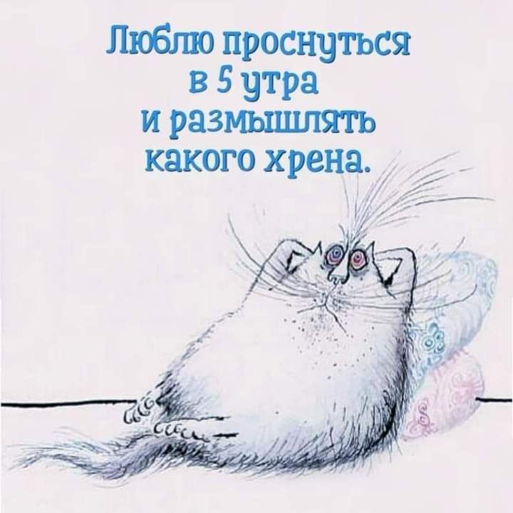 Люблю прошит в 5 утра и размьишть какого хрена