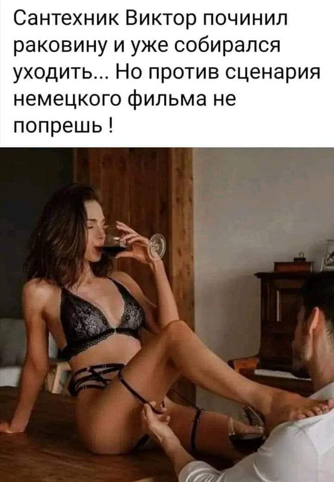Сантехник Виктор починил раковину и уже собирался уходить Но против сценария немецкого фильма не попрешь