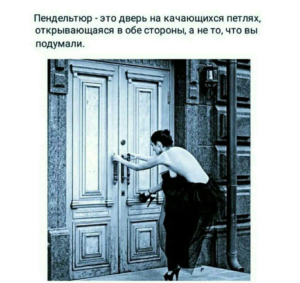 Пенделыюр пп дверь на качающихся пеших открывающаяся и обе стороны а не то чю вы подумали