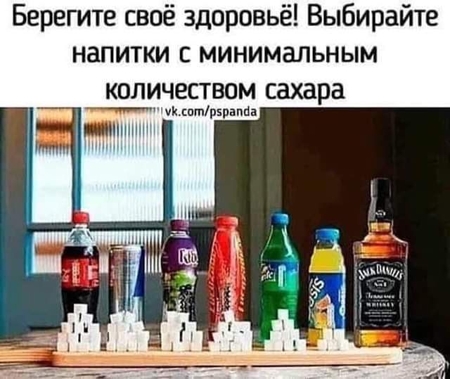 Берегите своё здоровьё Выбирайте напитки с минимальным количеством сахара _ ___ ук отрзріппа