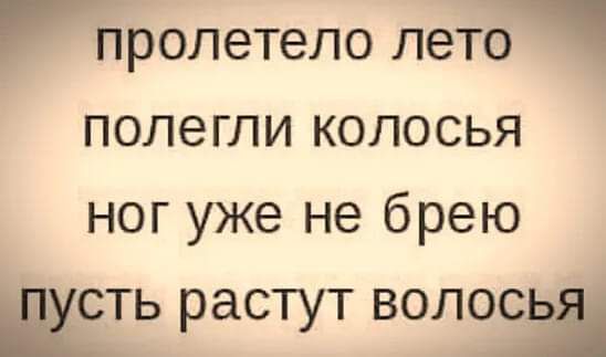пролетело лето полегли колосья ног уже не брею Шоть растут волей