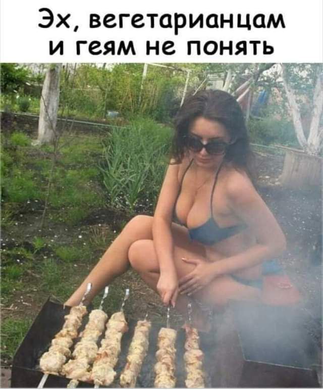 Эх вегетарианцем и геям не понять