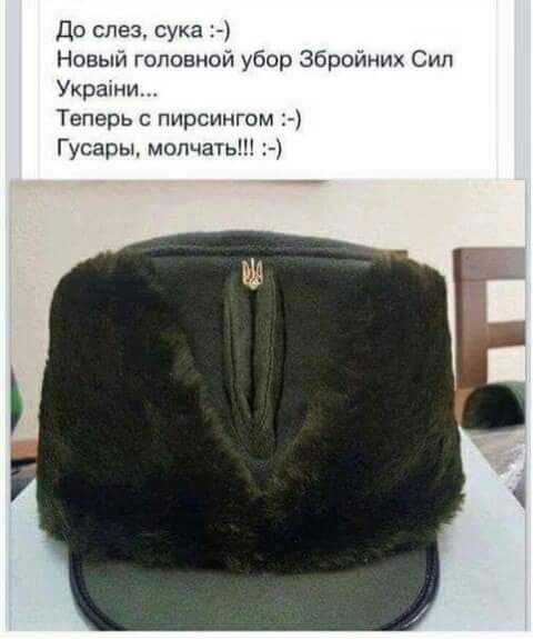 До слез сука Новый головной убор Зброиних Сил Украми Теперь с пирсингом Гусары молчать